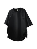 Men's Black T-Shirt with Side Slits and Studs – Loose-Fit, Stylish Casual Summer Short-Sleeve Top